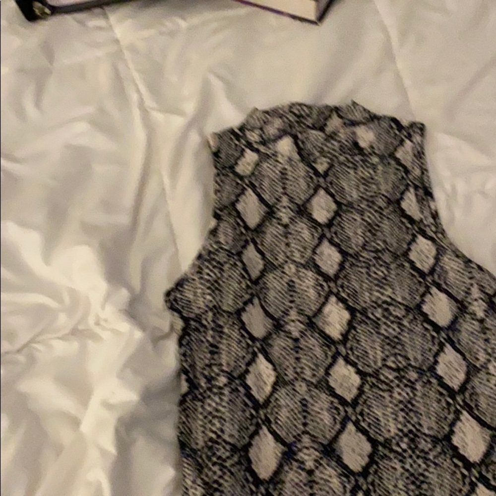 snake skin turtle neck